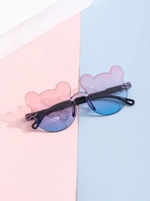 6 件/1 件儿童小熊形时尚夏季眼镜，非常适合日常佩戴。儿童小熊形和花朵形时尚夏季眼镜，适合日常佩戴 - 彩色 - 查看 7