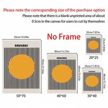 3 套装饰艺术几何海报 - 包豪斯风格简约帆布墙面艺术印刷品，适用于家庭办公室、客厅、卧室 - 时尚主题室内墙面装饰，纵向方向，无框 - 非常适合艺术爱好者和现代家居装饰 - 无框 - 彩色 - 查看 2