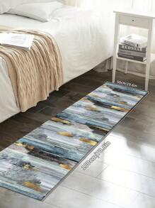 1 Pc Blue Modern Minimalist Style Crystal Velvet Rug, 850g/M², Rectangle, Non-Slip, Washable, Home Decor, Living Room Carpet, Kitchen, Dining Room, Office, Suitable For All Seasons