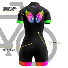 STELLA WOMEN'S CYCLING OVERALL WITH GEL WINGS AND POCKETS - 黑色 - 查看 4