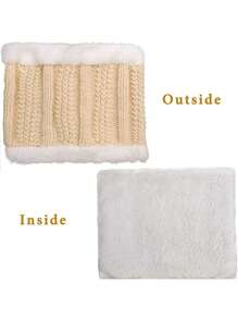 2/3 Peças Conjunto Chapéu, Lenço e Luvas da Moda para Mulheres, Gorro de Inverno Quente de Camada Dupla, Lenço de Pescoço Feminino, Touca Balacrava para Menina