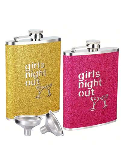 Portable Stainless Steel Glitter Coated Dispenser Bottle, Suitable For Water, Coffee, Milk, Beverages, Outdoor Camping, Holiday Parties, Christmas And Valentine's Day Gifts