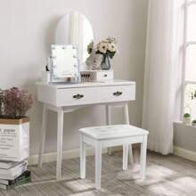 GRANDMA SHARK Piano Stool, Dressing Table Stool, Single Seat Keyboard Bench With Storage Compartment, Soft Faux Leather Padded Seat - White - View 2