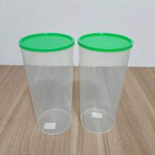 Kit 2 Round And Transparent Plastic Pots 2.5 Liters - 綠色 - 查看 2