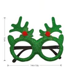 14pcs/Set Random Style Christmas Glasses, Christmas Glasses Set, Holiday Party Supplies, Photo Props, Holiday Decorations