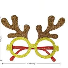 14pcs/Set Random Style Christmas Glasses, Christmas Glasses Set, Holiday Party Supplies, Photo Props, Holiday Decorations