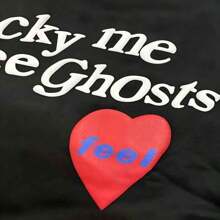 Ghostly Hip Hop Hoodie - Men's Pattern Thick Hooded Sweatshirt For Casual Wear, Soft And Comfortable Fabric, Unique Design - 黑色 - 查看 4