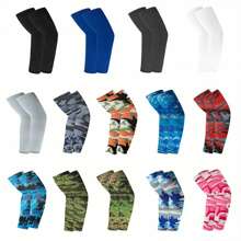 Awegeo 1 Pair Of Men's Arm Sleeves, Sports Arm Sleeves, Sun Protection, UV Protection, Hand Cover, Cooling, Windproof, Running, Fishing, Cycling Sleeves Cover Arms