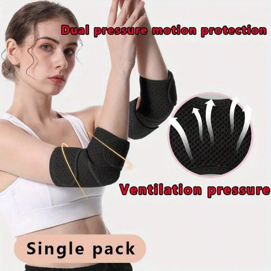 Atmungsaktiver Ellbogenschutz, Tennis-Ellbogenschutz, Armschutz Unisex Sport verstellbarer Ellbogenschutz für 45-110 kg (Einzelpack) - Verschiedenfarbig - Übersicht 1
