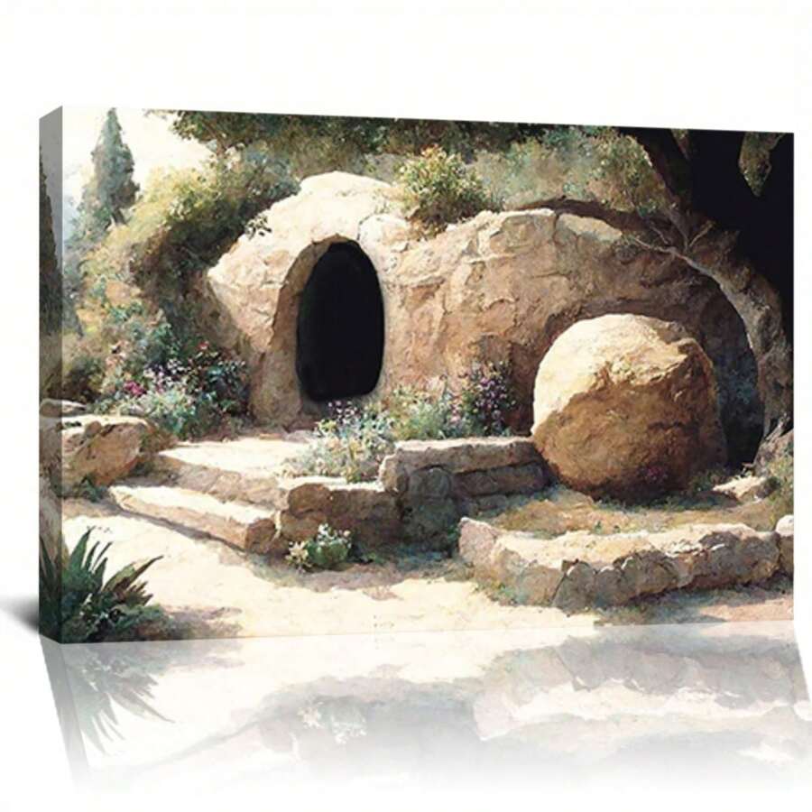 The Tomb Is Empty Wall Art He Is Risen Jesus Posters Christ Christian ...