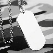 Personalized Medical Alert Necklace For Men Women, Free Engraving ICE Awareness ID Namplete Pendant With Chain, Custom Medic Identification Jewelry For Emergency, With Aid Bag