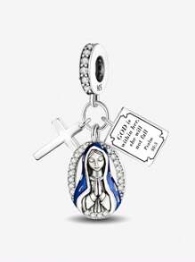 1 pièce Pendentif charme pendentif boule Maria, convient pour les bracelets, bijoux femme DIY
