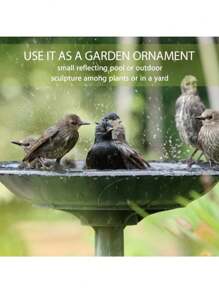 1pc Deluxe Raised Bird Feeder - Outdoor Garden Decoration Wild Bird Bathtub Shower Basin - Attractive Yard Accent With Easy Cleaning Design