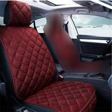 2 件套多色短毛绒汽车座垫，前座套新款加厚保暖防滑汽车座垫，时尚舒适四季汽车内饰配件