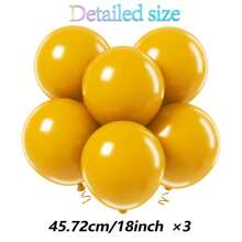 Bóng bay cao su nhiều màu 18 inch/45,72cm - 3 quả bóng bay heli dày cỡ lớn thích hợp cho trang trí sinh nhật, tiệc cô dâu, đám cưới, lễ tốt nghiệp, tiệc theo chủ đề - Nhiều màu - Xem 7