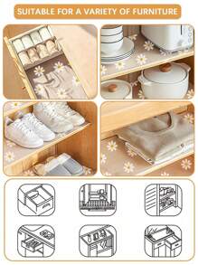 1 卷 Daisy 厨房橱柜搁板衬垫、不粘抽屉衬垫、防滑冰箱衬垫、Eva 防水冰箱垫、橱柜垫简易餐垫、抽屉垫、橱柜衬垫、橱柜防污纸、墙纸、桌垫、送给朋友的礼物、家人的礼物。 - EVA防水墊 - 查看 7