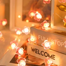 1 Peça Fio de Luz de Cerejeira em Flor LED, Luzes Decorativas de Flor de Cerejeira Rosa, Luzes de Fada com Alimentação por Bateria e Tom Quente, Adequado para Quarto, Sala, Sala de Estar, Jardim, Casamento, Festa, Decoração do Dia dos Namorados (Baterias não inclusas)