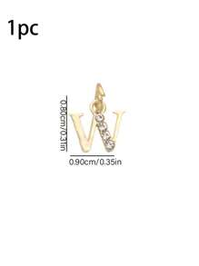 26/1 件，26 个英文字母美甲饰品，带水钻，合金字母美甲配件，DIY 美甲珠宝，美甲字母饰品，吊坠字母 3D 美甲饰品，用于丙烯酸指甲的美甲宝石和水钻，美甲穿孔饰品，美甲珠宝 - 彩色 - 查看 16