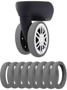 8pcs /1pc Luggage Wheels Protector Cover Silicone Trolley Case Silent Caster Sleeve Silicone Wheels Cover Luggage Suitcase Universal Reduce Noise Trolley Case Wheel Sleeve For Suitcase Travel Accessories Wheels Guard Cove Summer Travel Essentials Workout School Supplies Camping Holiday Essentials Vacation Cruise