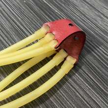 迷彩野狼户外弹弓三卡乳胶管橡胶弓锌合金木纹弹钓鱼卡球弹弓 - 彩色 - 查看 5