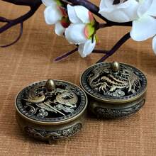 1 Stück Räuchergefäß im Drachen- und Phönix-Design, Räucherstäbchenhalter aus Metall, Zen-Räuchergefäß, Duftdiffusor, Wohndekor, Raumdekoration, Cut Out