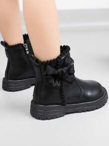 Girls Boots, New Autumn/Winter Short Tube Fashion Boots For Little Girls, Bowknot Warm Boots