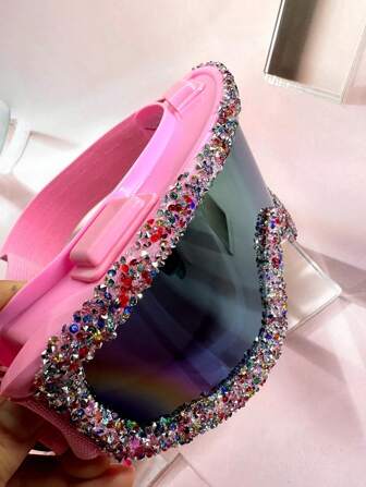 POLASUP 1 st extra stora skidglasögon med ögonmask, damer med fullt skydd, moderiktiga mjuka gelskidglasögon, speglade, för skidåkning, ATV, karting, vandring, sandtäta, vindtäta, justerbara remmar, med extra huvudskydd (handgjorda kan ha liten positionsskillnad och limöverfyllning, vänligen förstå) enkel komfort, avslappnade kläder, utomhuscykling, glasögon för sommarstrandsemester, utomhus, resor, halloweenkostymer, tillbehör, snö, vindtäta