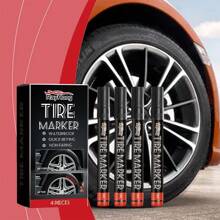 4pcs Multicolor Car Tire Paint Marker Pens – Long-Lasting, Non-Fading, Creative DIY Oil-Based Markers For Tire Art And Customization