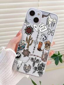 1 件西式全覆盖 TPU 手机壳适用于 防水防震防摔防刮 - 彩色 - 查看 2