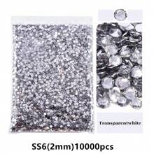 10000/5000 Pcs Bulk Pack 2-4mm Resin Non-Hotfix Rhinestone Loose Flat Bottom Plastic Crystal DIY Sparkly Strass Stones, Diamond Art Supplies