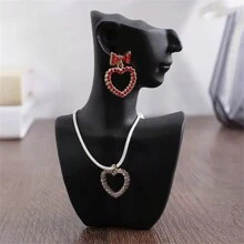 1 pieza Soporte de exhibición de busto de maniquí de resina creativo para almacenamiento de joyas como collares y aretes, modelo de retrato, vitrina, regalo para mujeres - Negro - Ver 19