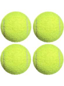 Set da 4 palle da tennis in feltro ad alta densità, pressurizzate, durevoli per allenamento ed esercizio, con borsa rete portatile, adatte per uso interno ed esterno, giocattoli per animali domestici