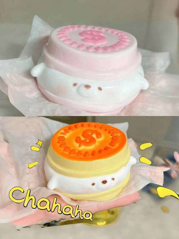 Süßes Quetschtier in Goldmünzenform, super weiches langsam zurückfedern-des kreatives Antistress-Spielzeug, kleines Weihnachtsgeschenk