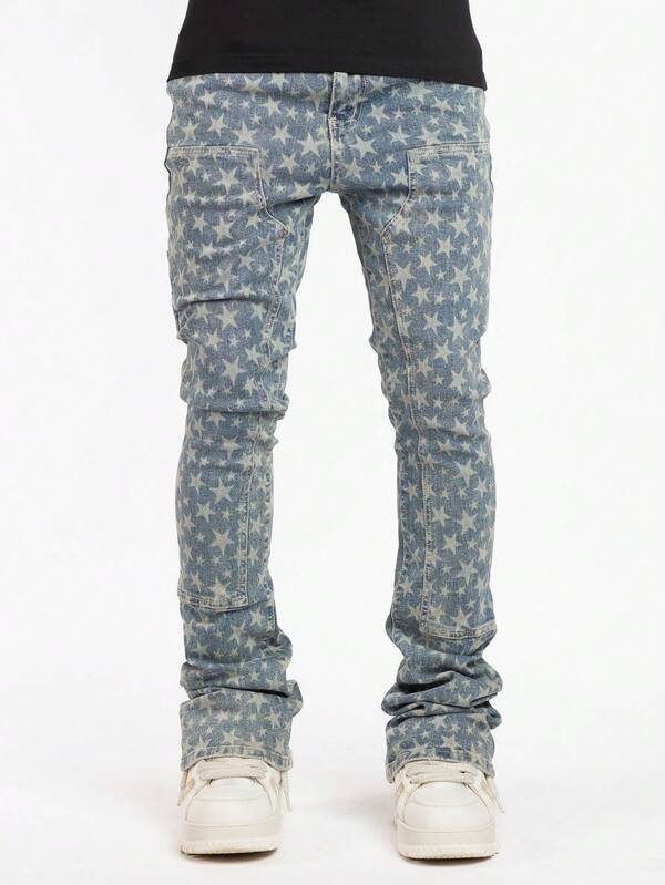 Men's Straight Leg Casual Pocket Jeans, Versatile