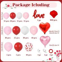 254Pcs Valentine's Day Balloons Arch Kit, Galentines Love Balloon Garland Valentine's Day Decorations For Party Wedding Birthday Proposal - Multicolor - View 3