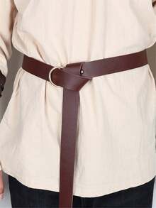 1件男女通用PU皮革中世纪腰带，适用于文艺复兴时期、维京风格、集市、LARP角色扮演道具