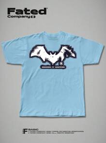 FATED - Dingy Streetwear T-Shirt - 100% Cotton Unisex - Baby Blue - View 1