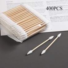 200/400PCS Pointed Tip Cleaning Swabs, Precision Tip Cleaning Swabs With Wooden Sticks, Double Side Buds For Makeup, Personal Care, Nail Polish Clean Up Tool, Nail Polish Corrector Swabs