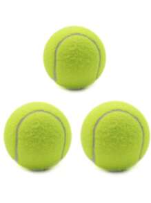 Set da 4 palle da tennis in feltro ad alta densità, pressurizzate, durevoli per allenamento ed esercizio, con borsa rete portatile, adatte per uso interno ed esterno, giocattoli per animali domestici