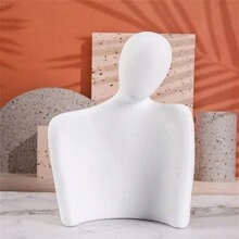 1 pieza Soporte de exhibición de busto de maniquí de resina creativo para almacenamiento de joyas como collares y aretes, modelo de retrato, vitrina, regalo para mujeres - Negro - Ver 21