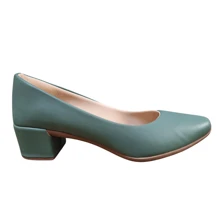 Women's Pumps Low Thick Heel Comfortable Formal Shoes - 綠色 - 查看 7