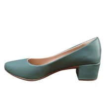 Women's Pumps Low Thick Heel Comfortable Formal Shoes - 綠色 - 查看 5