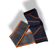 Kit 2 unidades dos Tornozeleiras Estabilizador de Tornozelo Esportiva Elástica Ortopédica Compressão Ajustável Futebol, Musculação, Corrida, Caminhada, Cross Fit