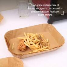 1pc Air Fryer Liners, Thickened Baking Paper, Disposable Oil Absorbing Non-Stick Mat - Multicolor - View 3