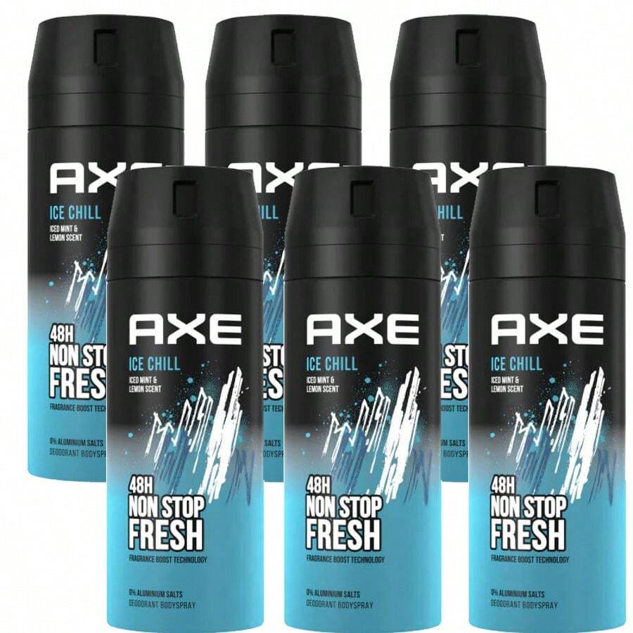 6 Pack Axe Ice Chill For Men Deodorant Body Spray, 150ml (5.07 Oz) - Nhiều màu - Xem 1