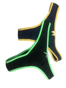 Kit Of 10 Cotton Thong Panties - Comfort And Style For Everyday Life! - 彩色 - 查看 3
