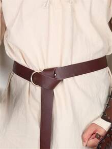 1件男女通用PU皮革中世纪腰带，适用于文艺复兴时期、维京风格、集市、LARP角色扮演道具