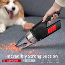 CascadeVac 大功率无线吸尘器，适用于家庭和汽车，吸力强劲，USB 充电迷你清洁吸尘器，配有多种配件，多功能缝隙清洁工具 - 均碼 - 查看 8