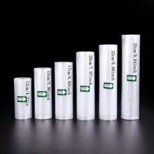 1 Rolo de Saco para Máquina de Selagem a Vácuo, 500 Metros/Rolo Grau Comercial Livre de Bisfenol A, Saco a Vácuo Personalizado Durável para Alimentos, Usado para Armazenamento - Branco - Visão 6