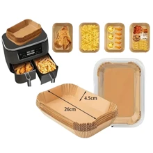1pc Air Fryer Liners, Thickened Baking Paper, Disposable Oil Absorbing Non-Stick Mat - Multicolor - View 9